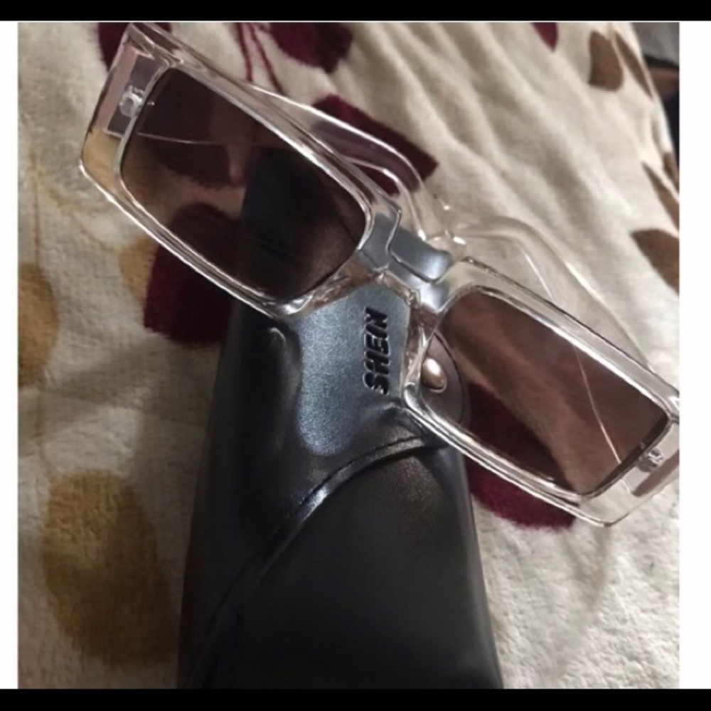 Ladies brown clear cute sun glasses